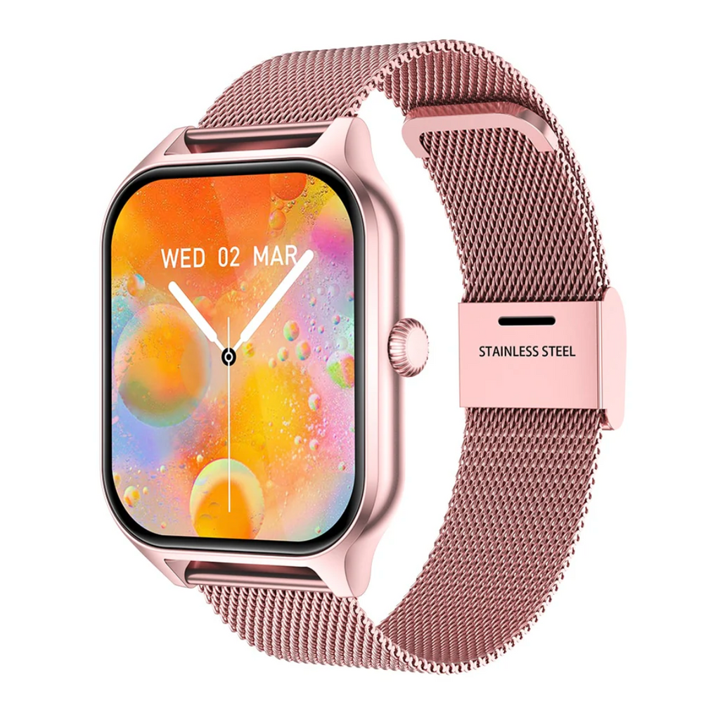 Women's GPS Smartwatch with Heart Rate Monitor Fitness Tracking and Metal Mesh Band - Image 8