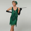 Women's Halloween 20s Style Flapper Dress with Sequin and Fringe for Roaring Party Costume - Image 1