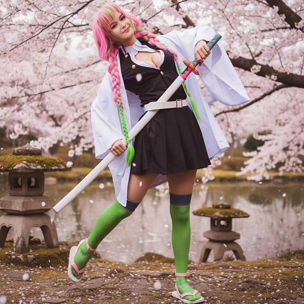 Women's Halloween Anime Cosplay Costume with Haori Robe Uniform Set for Character - Image 2
