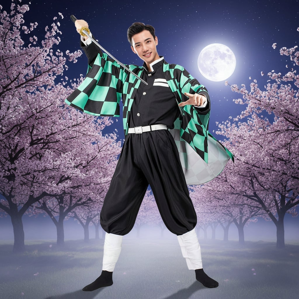 Women's Halloween Anime Cosplay Costume with Haori Robe Uniform Set for Character - Image 3