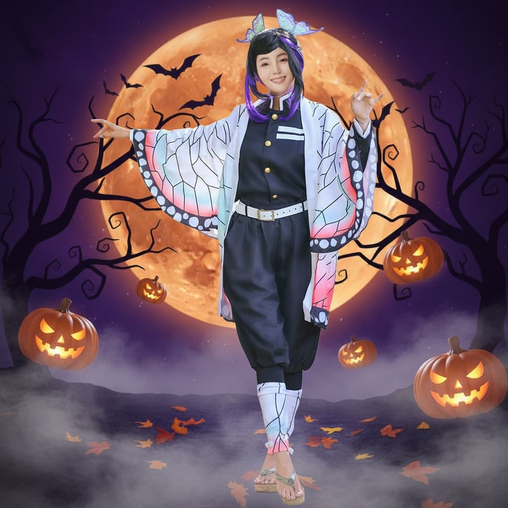 Women's Halloween Anime Cosplay Costume with Haori Robe Uniform Set for Character - Image 4