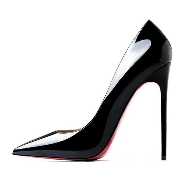 Women's High Heel Pumps with Pointed Toe and Stiletto in Patent Leather - Image 1