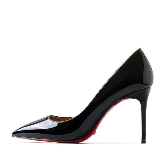 Women's High Heel Pumps with Pointed Toe and Stiletto in Patent Leather - Image 2
