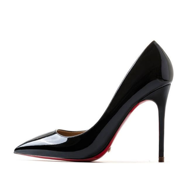 Women's High Heel Pumps with Pointed Toe and Stiletto in Patent Leather - Image 4