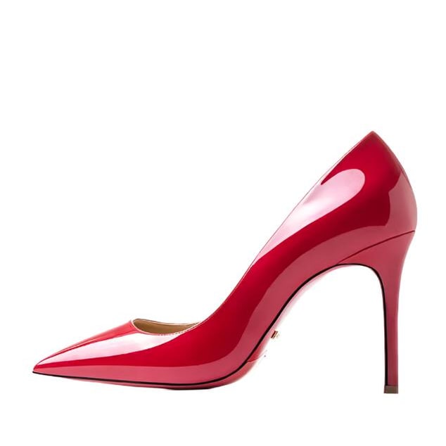 Women's High Heel Pumps with Pointed Toe and Stiletto in Patent Leather - Image 7