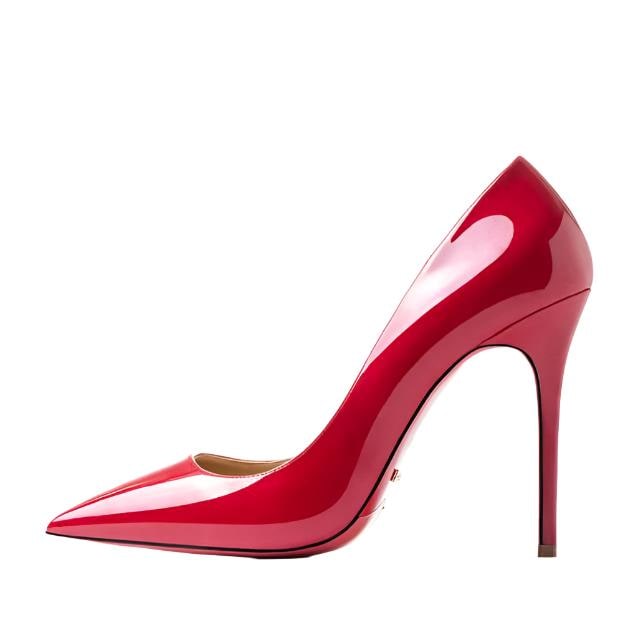 Women's High Heel Pumps with Pointed Toe and Stiletto in Patent Leather - Image 8