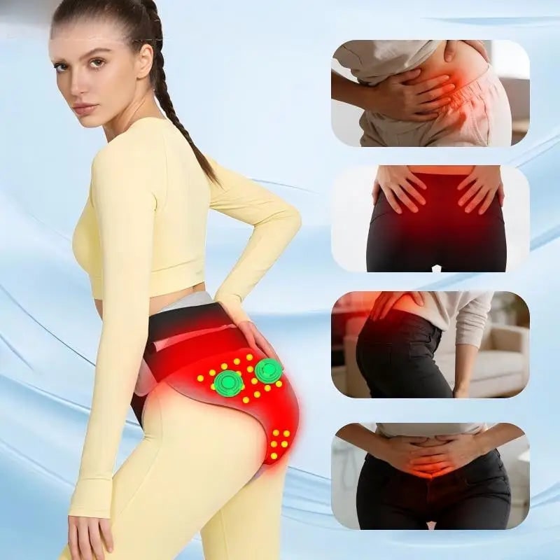 Women's Menstrual Heating Pad with Vibration Massage and Lower Back Wrap for Cramps - Image 4