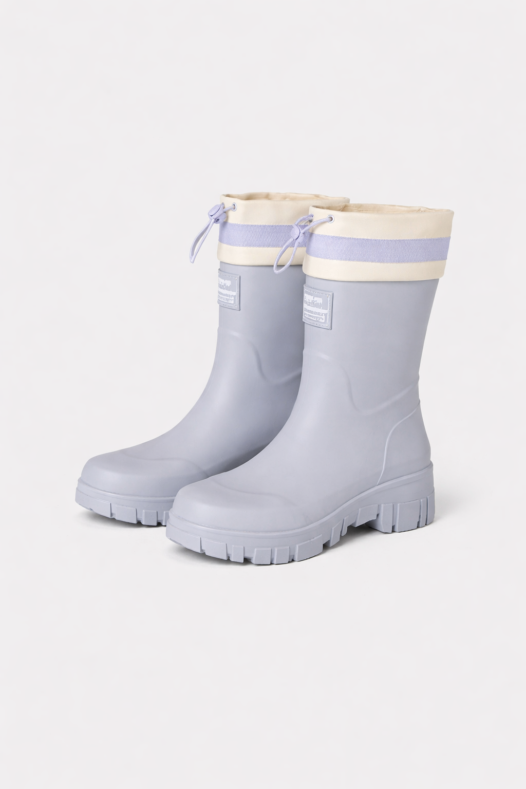 Women's Waterproof Rubber Rain Boots with Drawstring Collar and Chunky Lug Sole - Image 13