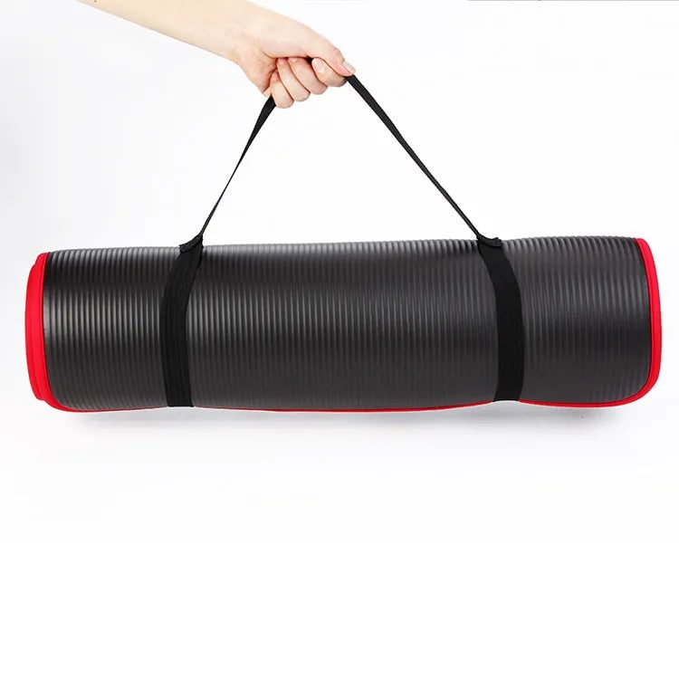 Yoga Mat with 10mm Thick Cushioning Non-Slip Surface and Fabric Bound Edges - Image 11